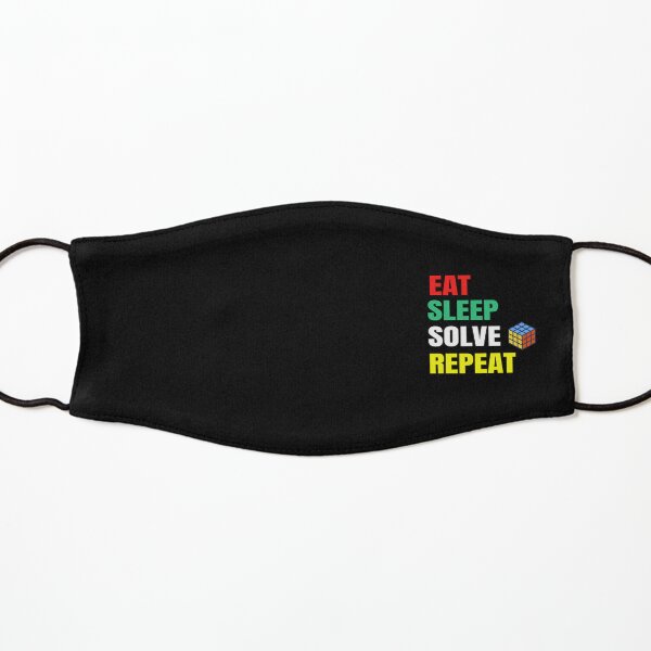 Eat Sleep Solve Repeat Speed Cubing Puzzle Cube Kids Mask