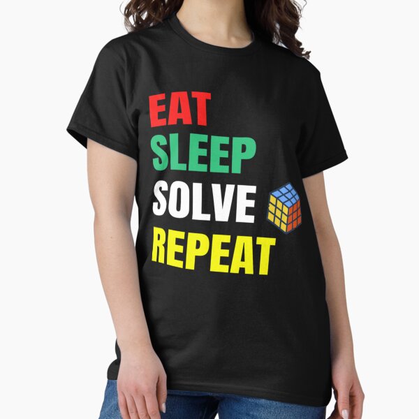 Vista previa del artículo con la obra «Eat Sleep Resuelve Repetir Velocidad Cubing Puzzle Cubo», diseñado y vendido por lizethHarr.