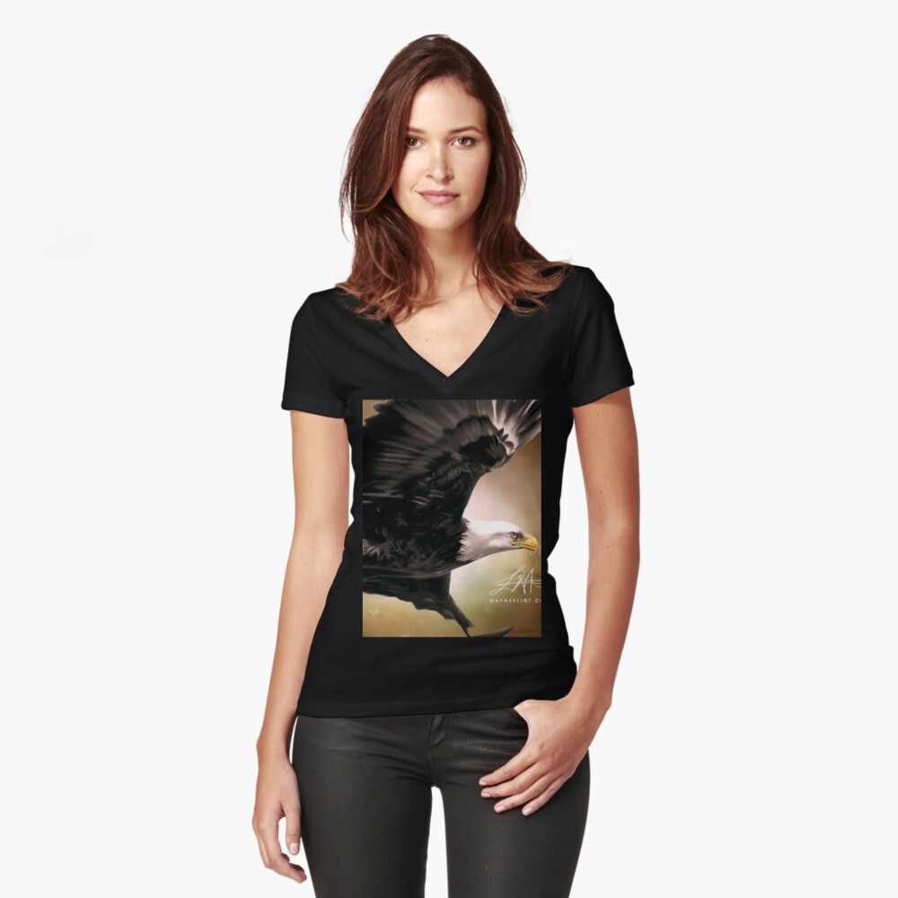Item preview, Fitted V-Neck T-Shirt designed and sold by wayneflint.