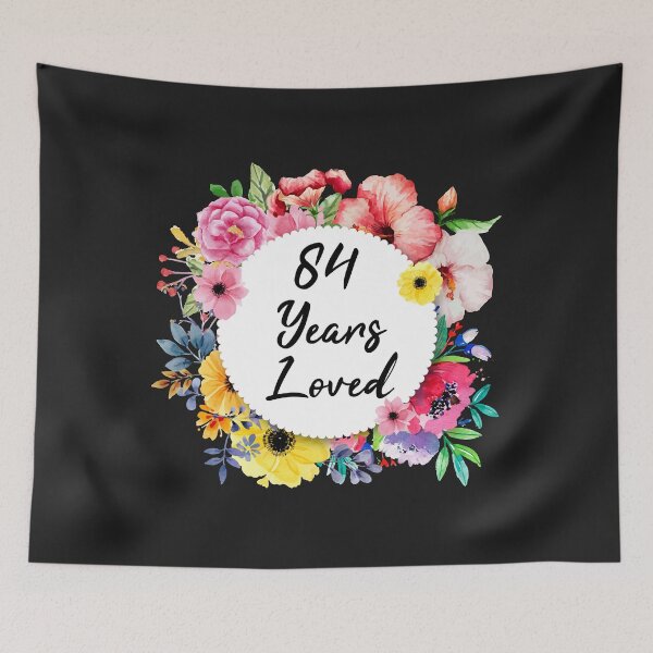 Item preview, 84 Years Loved, 84th Birthday Floral Sweatshirt designed and sold by DahlilaJo.