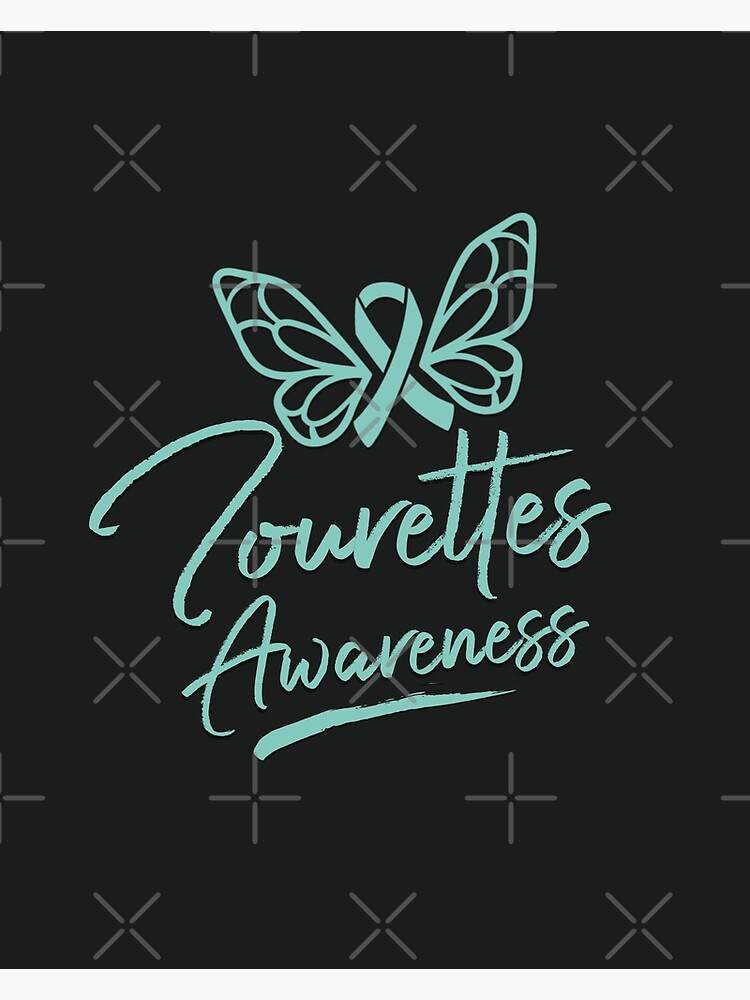 Tourettes Awareness Teal Ribbon Butterfly Tourette Syndrome Warrior Poster For Sale By