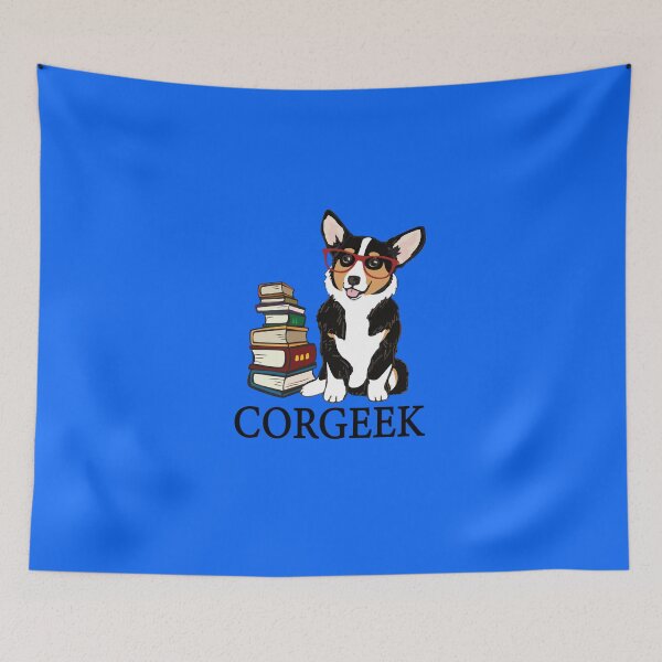 Artikelvorschau, Corgi für Buchliebhaber, Buchnerds, Leser oder Englischlehrer Aufkleber entworfen und verkauft von YannissaVolk.