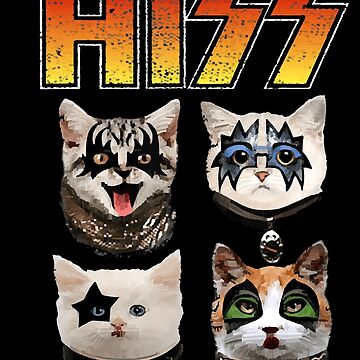 Funny Cat Hiss Rock And Roll For Cat Lover Spiral Notebook