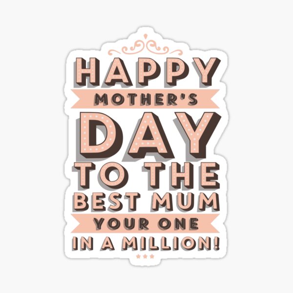 STRONG AS A MOTHER Happy Mothers Day Mum Cool Mom' Sticker