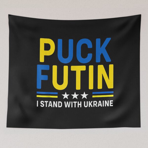 Item preview, Puck Futin I Stand With Ukraine Flag Support T-Shirt designed and sold by Kanter-Gabay.