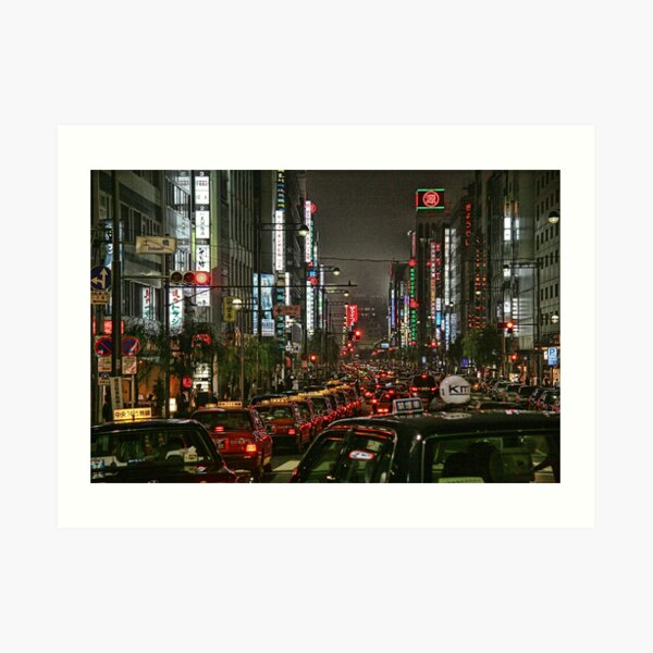 Tokyo Taxis Art Print