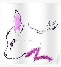 Feline Forensics Furry Fuscia Poster