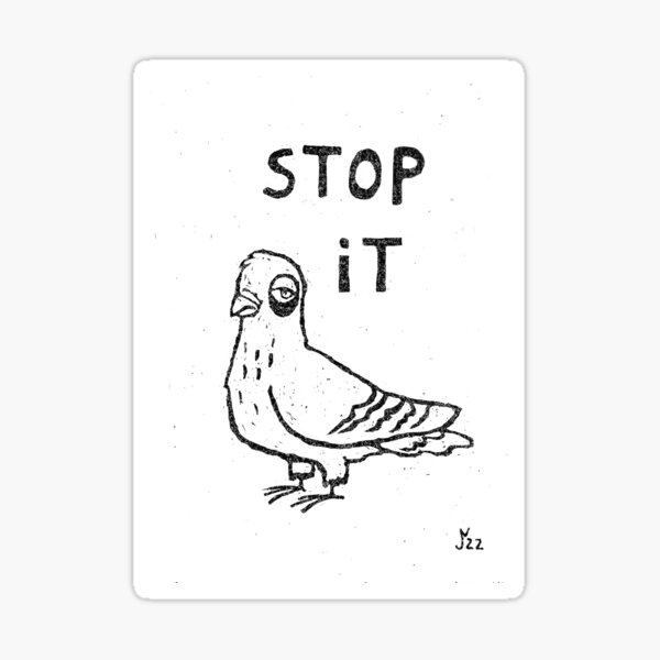Tired Dove Sticker