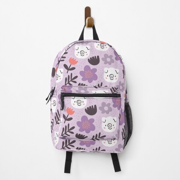 Item preview, Cute Pigs Floral On Purple Pattern designed and sold by Wilkinson39.