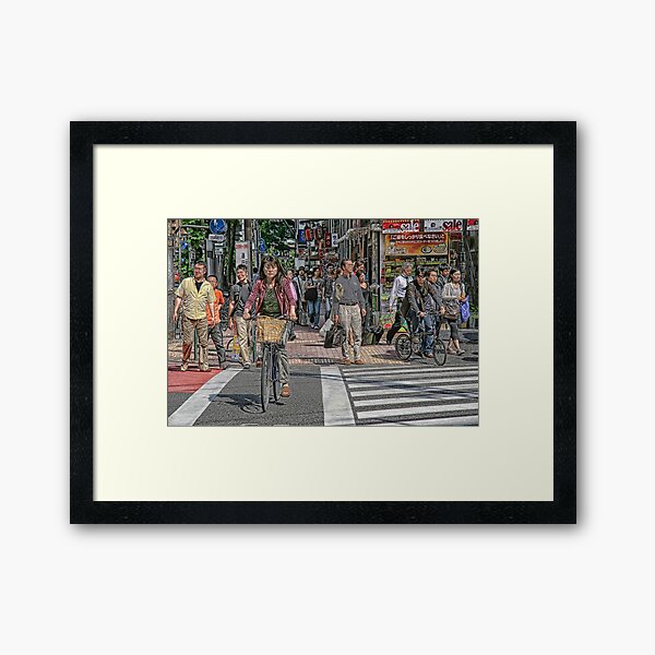 Tokyo - Street scene by day Framed Art Print
