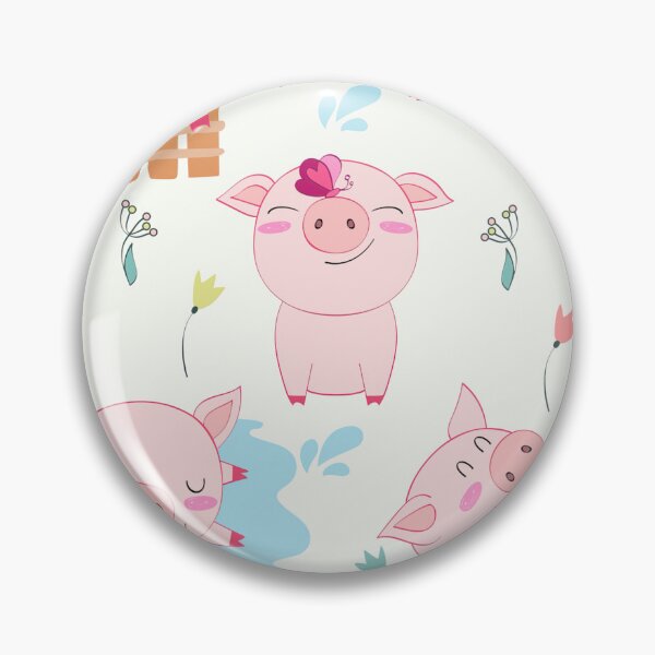 Item preview, Cute Pigs Floral Splashing Pattern designed and sold by Wilkinson39.