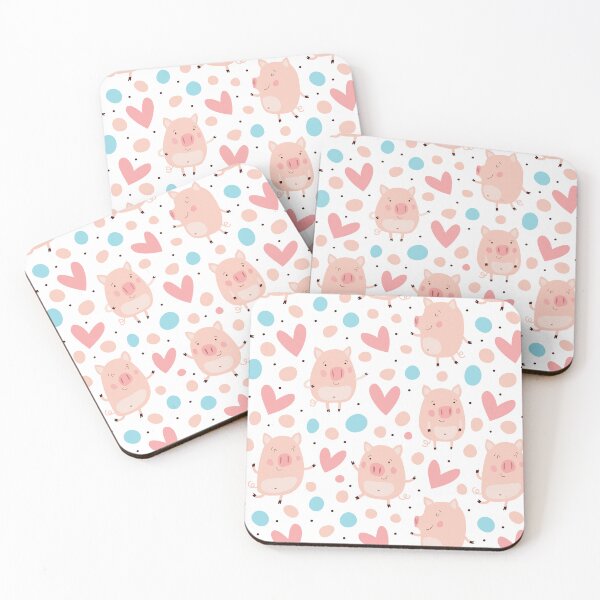 Item preview, Cute Pigs Hearts Pattern designed and sold by Wilkinson39.