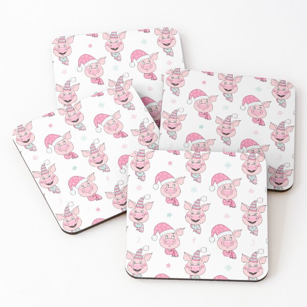 Item preview, Cute Pigs With Winter Hat And Scarf Pattern designed and sold by Wilkinson39.