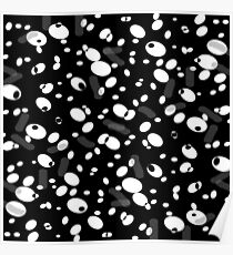 White On Black Poster