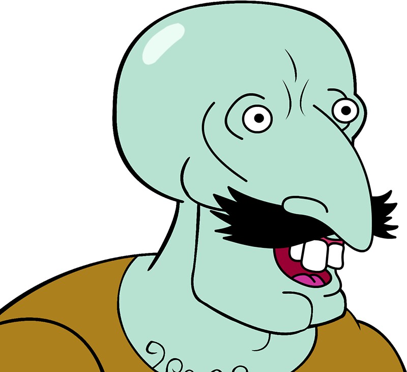 "Handsome Squidward Nigel" Stickers by LucVdV | Redbubble