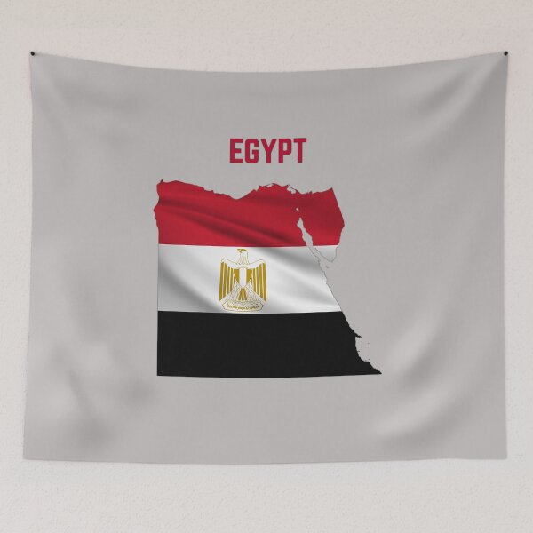 Item preview, Wavy Egyptian Flag inside Map of Egypt  designed and sold by mashmosh.