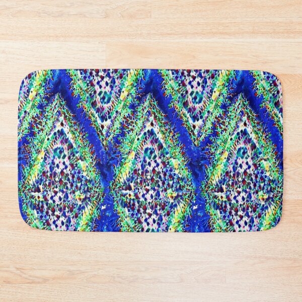 Item preview, double lozenges ,vertical, geometry, blue , emerald, multicolored, trend  year, designed and sold by Maria Mihailova.