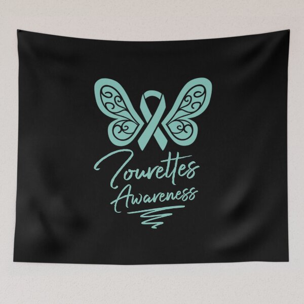 Item preview, Tourettes Awareness Teal Ribbon Butterfly - Tourette Syndrome designed and sold by MJDezigns.
