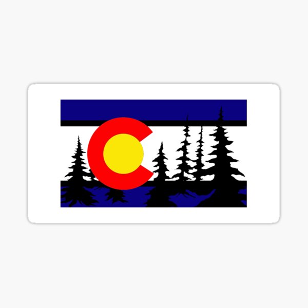 Colorado Tree Silhouette Sticker