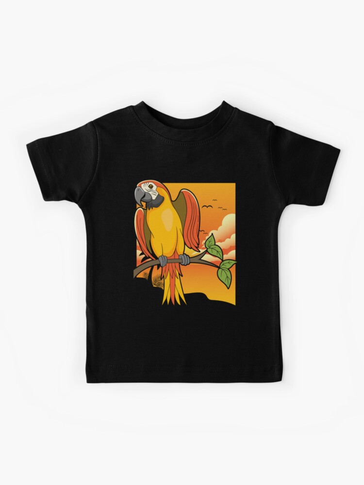 Bird Watcher Exotic Bird Macaw Parrot Kids T-Shirt