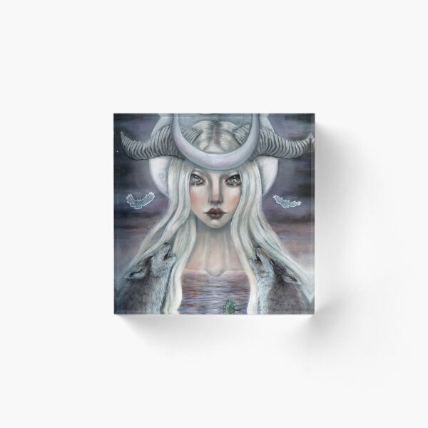 The Moon Tarot Card Acrylic Block