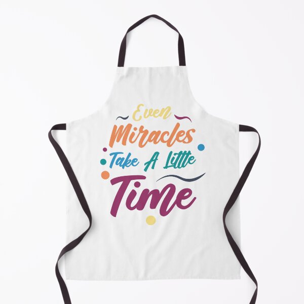 Item preview, Even Miracles Take A Little Time | Quotes | Yellow Orange Blue Teal Purple | White designed and sold by Wintre2.