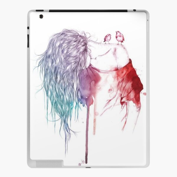 Ipad Hullen Klebefolien Trauriges M C3 A4dchen Redbubble