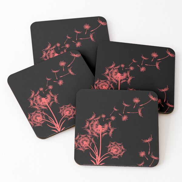 Item preview, Dandelions ( Black & Coral) designed and sold by Ellecher23.