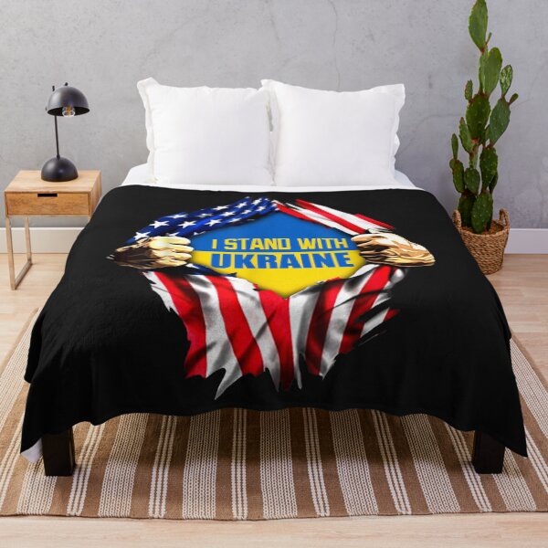 Artikelvorschau, Support I Stand With Ukraine American Flag Ukrainian Flag T-Shirt entworfen und verkauft von Kanter-Gabay.