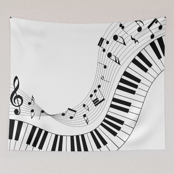 Item preview, Music notes and piano keys designed and sold by MatildaWatson.