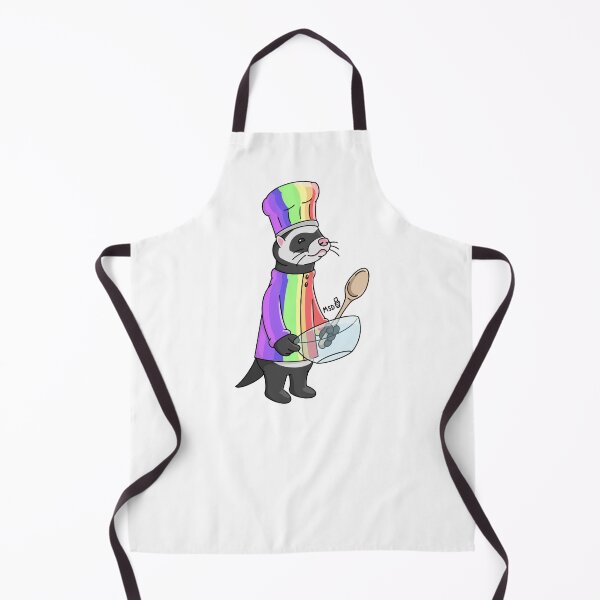 Item preview, Ferret Chef - Distinguished Gentleman Cartoon (Rainbow Version) designed and sold by MadSkullDesigns.