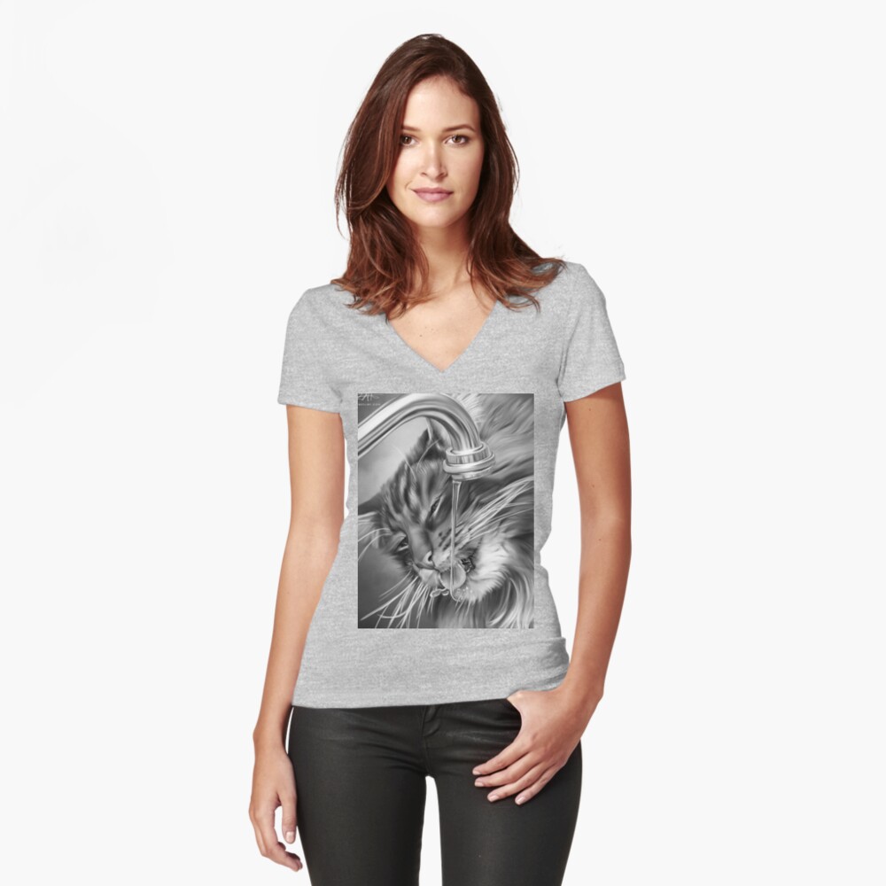Item preview, Fitted V-Neck T-Shirt designed and sold by wayneflint.
