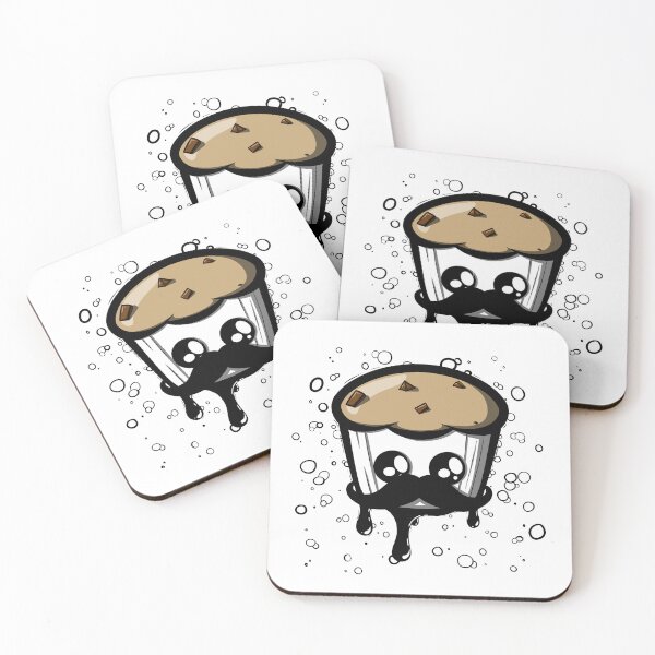 Item preview, Mustache Chocolate Cupcake White designed and sold by Pandabacke.