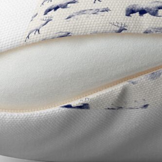 Alternate view of Wild Pattern // Blue Throw Pillow