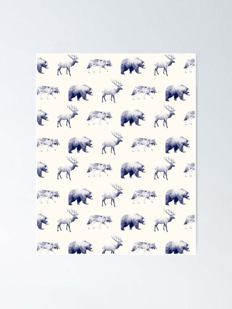 Alternate view of Wild Pattern // Blue Poster