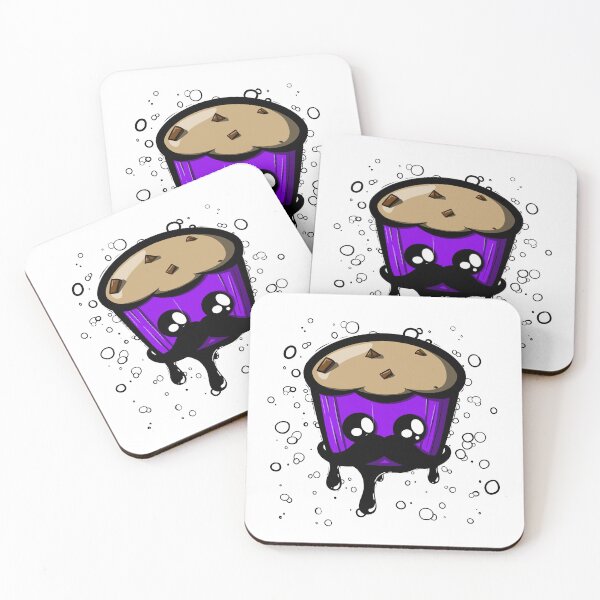 Item preview, Mustache Chocolate Cupcake Purple designed and sold by Pandabacke.