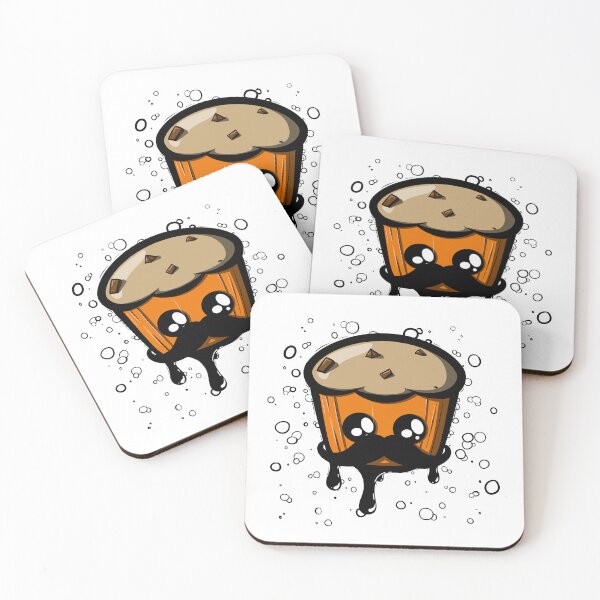 Item preview, Mustache Chocolate Cupcake Orange designed and sold by Pandabacke.