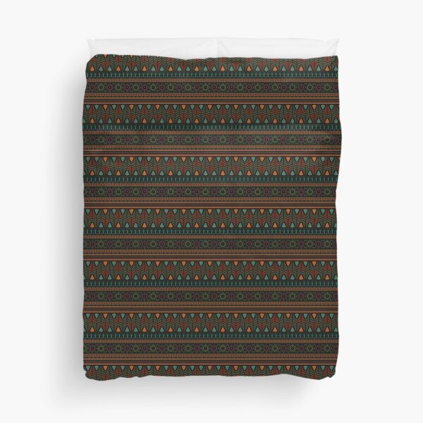 Ethnic style pattern camping tree leaves Duvet Cover