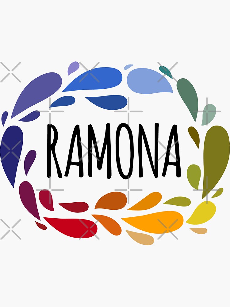 "Ramona Name Cute Colorful Gift Named Ramona" Sticker by kindxinn