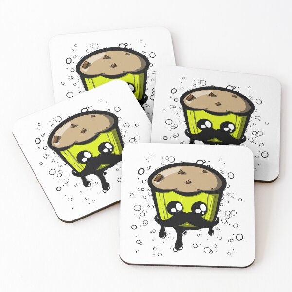 Item preview, Mustache Chocolate Cupcake Yellow designed and sold by Pandabacke.