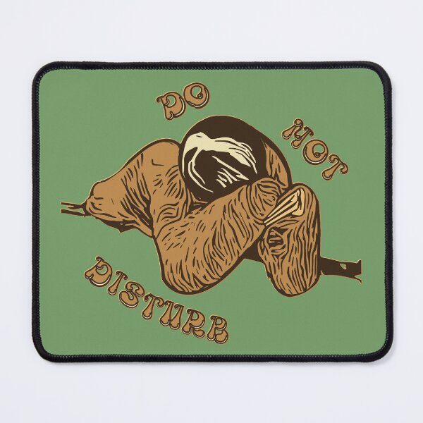 Item preview, DO NOT DISTURB sleepy sleeping sloth in a tree funny designed and sold by SolidEarthArt.