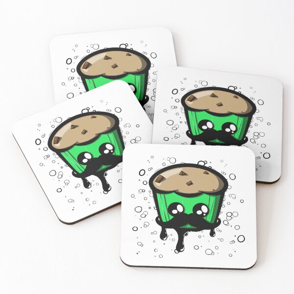Item preview, Mustache Chocolate Cupcake Green designed and sold by Pandabacke.