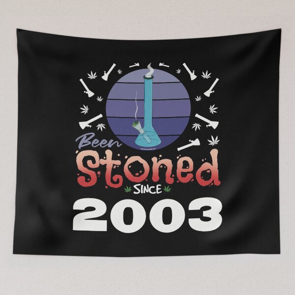 Item preview, Been stoned since 2003 (Purple retro vintage sunset with bong) designed and sold by YomeHayin.