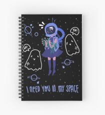 "I need you in my space" pixel art Spiral Notebook