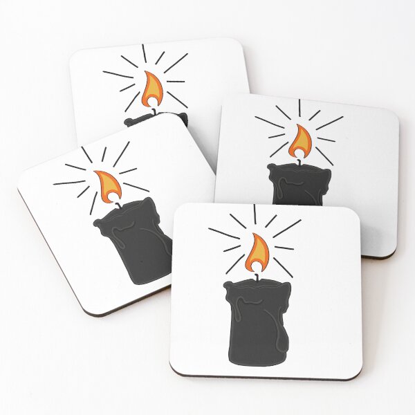 Item preview, black fire candle witchy crystal magic sticker designed and sold by ellmoswrld.