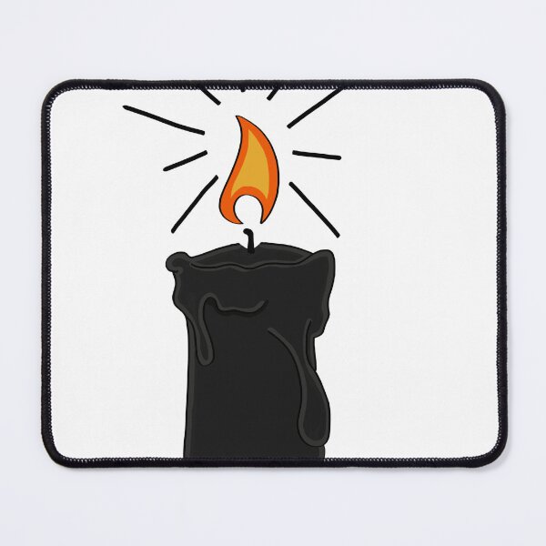 Item preview, black fire candle witchy crystal magic sticker designed and sold by ellmoswrld.