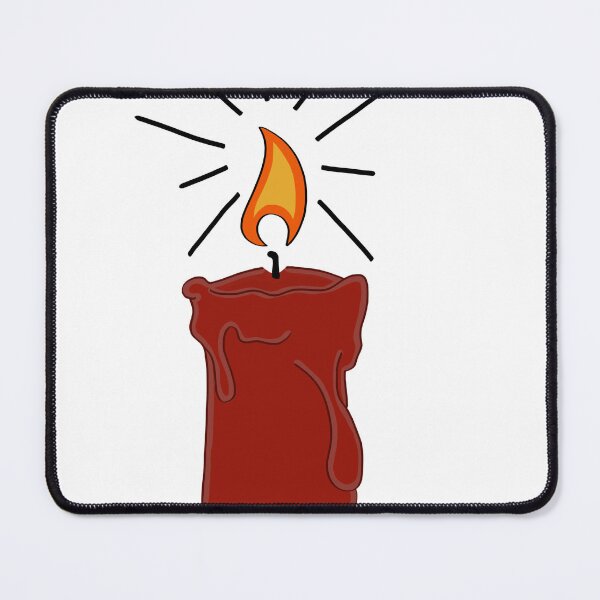 Item preview, red melting fire candle witchy crystal magic sticker designed and sold by ellmoswrld.