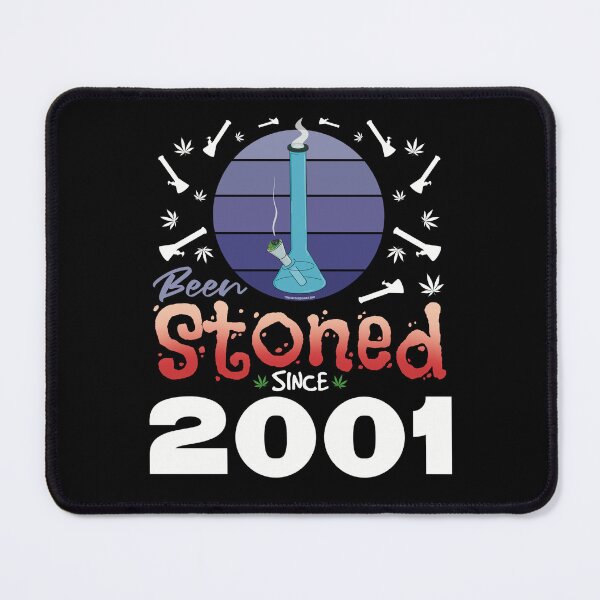 Item preview, Been stoned since 2001 (Purple retro vintage sunset with bong) designed and sold by YomeHayin.