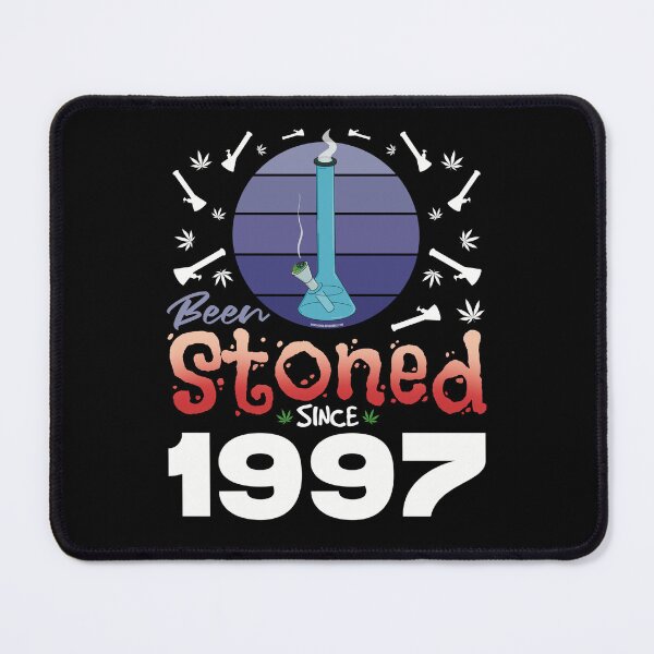 Item preview, Been stoned since 1997 (Purple retro vintage sunset with bong) designed and sold by YomeHayin.
