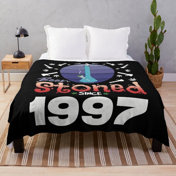 Item preview, Been stoned since 1997 (Purple retro vintage sunset with bong) designed and sold by YomeHayin.